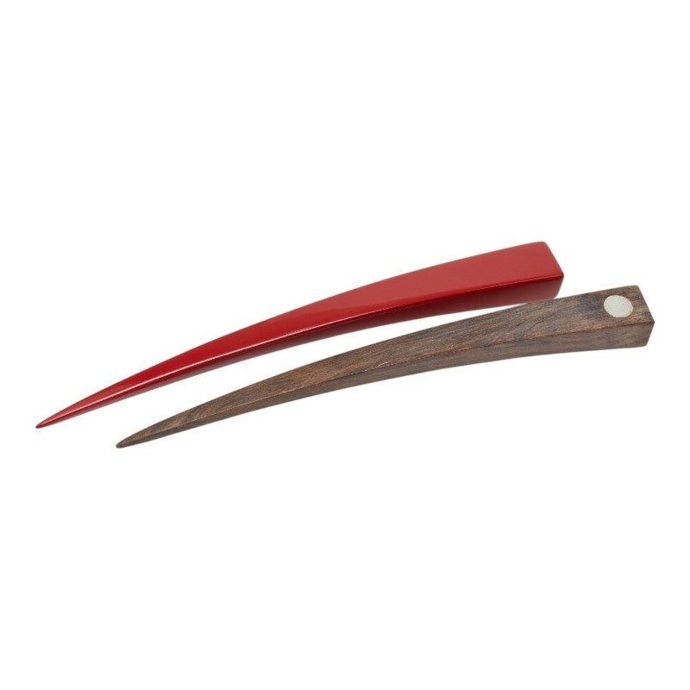 Hermes Kanzashi Hair Accessory Plastic Wood Brown
